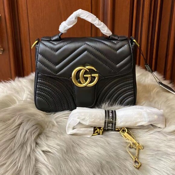 Gucci GG Marmont Top Handle Shoulder Bag - Picture 1 of 7